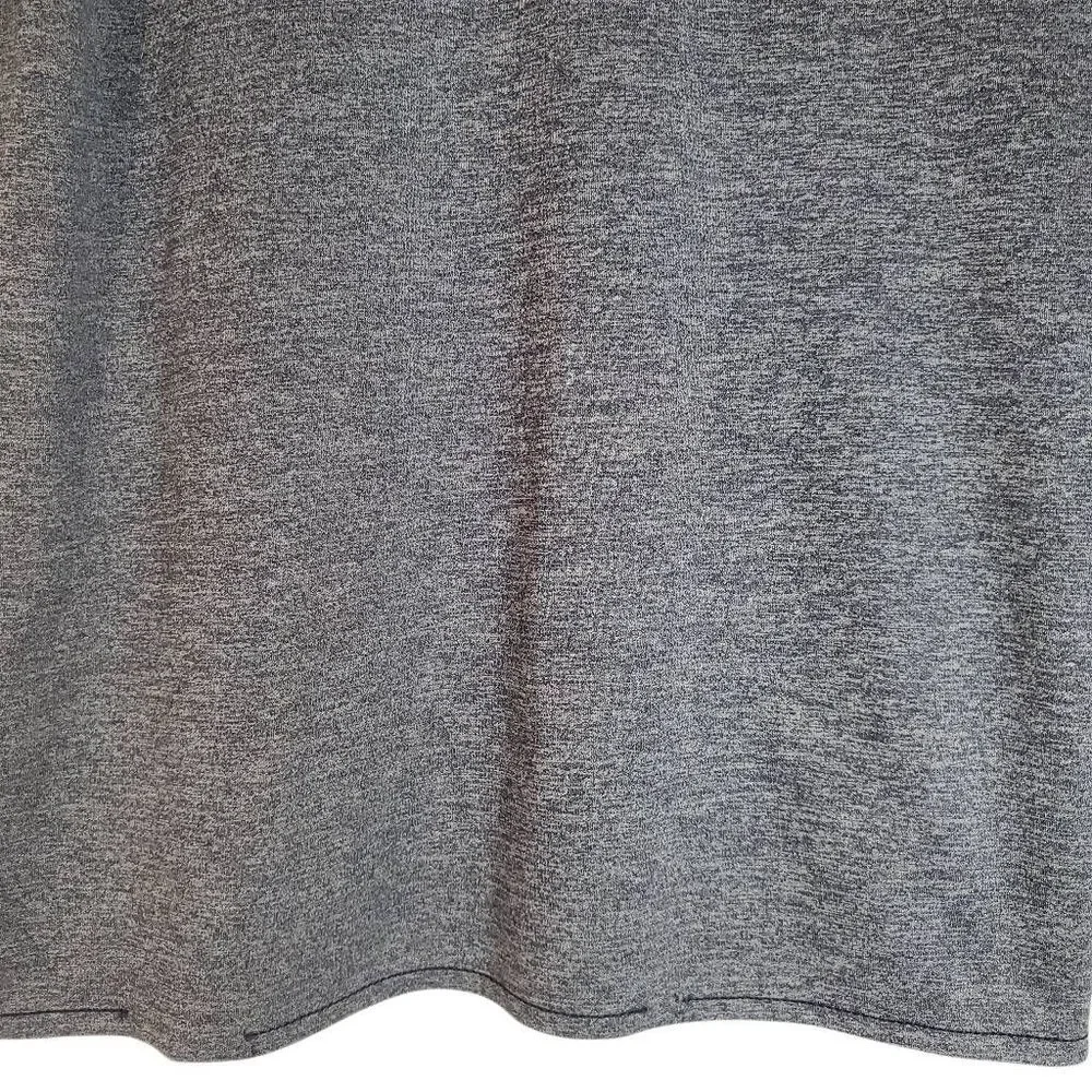 Adidas Marled Short‎ Sleeve Performance Golf Polo Shirt Blue Grey UPF 30 Medium